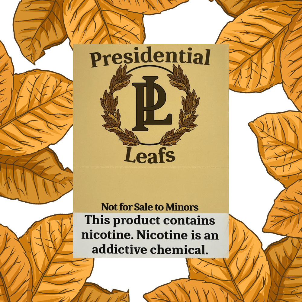 Box Premium Tobacco Leaf Wraps Presidential Leafs